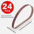 Sanding Belt 24 Pack, 1/2 x 18 Inch Aluminum Oxide Assortment for Woodworking and Metal Polishing