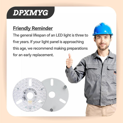 5" Kit,18W,5CCT 3000K/3500K/4000K/5000K/6000K Adjustable,120VAC LED Ceiling Fan Light Retrofit ETL Light Kit