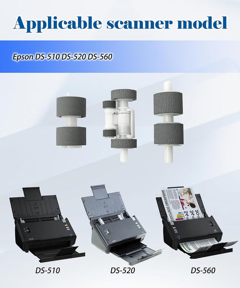 DYYYYD B12B813561 DS-510 DS-520 DS-560 Scanner Exchange Roller Assembly Kit Fits for Epson