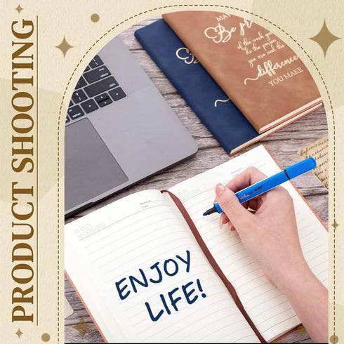 Fuutreo 20 Pcs Multicolor Thank You Gifts Leather Journal Notebook A5 Notepad Inspirational Gift for Employee Teacher