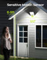 JACKYLED 113LED Solar Lights Outdoor with Motion Sensor, Waterproof Dusk to Dawn Security Flood Lights for Patio