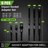SUNHZMCKP 6-Piece Impact Grade Socket Adapter Set, 3" & 6" Extension Bit with Holder, 1/4-Inch Hex Shank Extension To 1/4", 3/8" and 1/2" Drive, Adapt Your Power Drill To High Torque Impact Wrench by SUNHZ MCKP