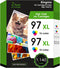 Remanufactured 97XL Ink Cartridge Replacement for HP 97 High Yield for Deskjet 6840 6940 5940 6988 6980 (2 Pack, Color)