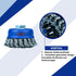 SALI 2 Pack Wire Cup Brush, 4 Inch Twisted Knotted Cup Brush for Grinders, Heavy Cleaning Rust, Stripping, Abrasive