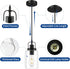 E26 Bulb (1 Pack) Farmhouse Pendant Light, Rustic Black Pendant Lights Kitchen Island Industrial Hanging Ceiling