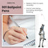 Zebra Pen 901 Grey Retractable Ballpoint Pen, Premium Barrel, Medium Point 1.0mm, Black Ink, 1-Pack