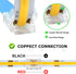 LightingWill 10 PCS 2Pin 8mm Strip to Strip Connector, Transparent Solderless for COB/SMD 2835 3528 LED Strips