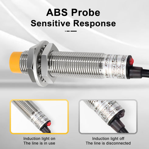 ATO 2Pcs M12 Proximity Switch NPN NO Inductive Proximity Sensor Approach Sensor for 3D Printer Probe