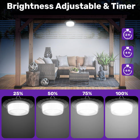 VOPHICHO 244 360 5 (1) Solar Shed Light Outdoor Indoor, Upgrade LED Lighting Motion Sensor Pendant Light, Waterproof