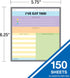 Carson Dellosa 3-Pack Notepad Set, 5.75" x 6.25", 50 Sheets for Productivity, To Do List, Office Supplies