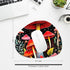 Premium-Textured Oval Mouse Pad, 8.7" x 7.1" Thick 3mm Anti-Slip Waterproof Rubber Mat, Cute Design for Office