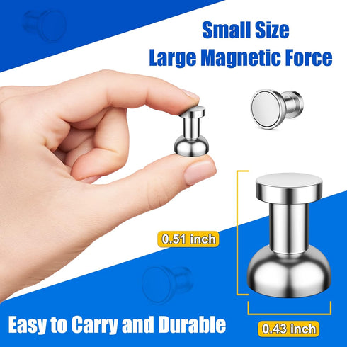 FINDMAG 16 Pack Mini Push Pin Magnets for Whiteboard, Strong Refrigerator Magnets, Neodymium Magnets for DIY Crafts