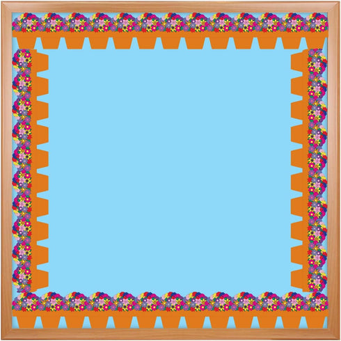Hygloss Products Flower Pots Die-Cut Bulletin Board Border – 3 x 36 Inch, 12 Pack