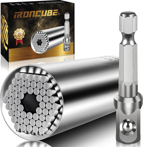 Super Universal Socket Tools - Socket Set with Power Drill Adapter (7-19 MM) for Various Fasteners