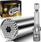 Super Universal Socket Tools - Socket Set with Power Drill Adapter (7-19 MM) for Various Fasteners