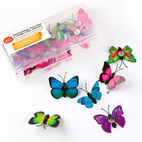 Yalis Decorative Thumb Tacks, 12 Pcs Colorful Cute Pushpins for Feature Wall, Whiteboard, Corkboard