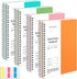 EMSHOI College Ruled Spiral Notebook, 4 Pack, 5.7" x 8.22", 640 Pages, Plastic Hardcover, Orange, Green, Pink, LightBlue