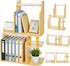 Desk Shelf Organizer, Adjustable Wood Desktop Organizers, Office Storage Rack, Small Tabletop