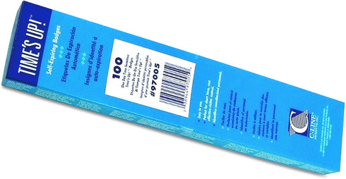 C-Line Time's Up! Self-Expiring Visitor Badges, 3 x 2 Inches, 100 per Box (97005)