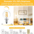 BRIMAX 10 Pack G16.5 Light Bulbs, Dimmable 4W E12 LED, 2700K Warm White, Flicker Free for Ceiling Fans