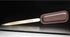 Dacasso Chocolate Brown Leather Letter Opener with Gold Blade