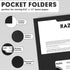 Two Pocket Folders, RAZCC 50 Pack 2 Pocket Folders for Letter Size Paper, Pockets for School Office Business Home