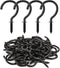 RELBRO Screw Hooks, 1-1/4 Inch Metal Cup Hooks, Black, 50 Pcs