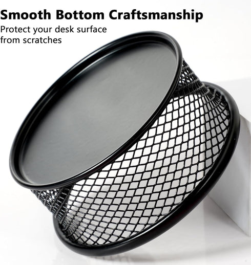 Paper Clip Holder for Desk, 4 Pack Mesh Paperclip Holders, Metal Dispenser Organizer for Home Office School