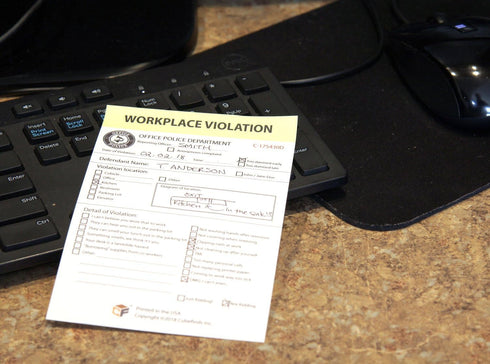 Cubefinds Office Workplace Violation Notice, Funny Workplace Police Message for Coworkers, Self-Adhesive Sticky