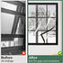 VOLLENC 125x180cm Window Insulation Kit with Magic Tape Windproof Frostproof Curtains Black Winter Window Cover