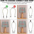 2 Set 12" 1.46" PATIKIL Lamp Shade Harp Holder, Heavy Duty Detachable Lampshade Brackets with Height Solid Metal Finial