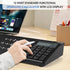 Varhomax Glass Desk Whiteboard - Black with Calculator, Desktop Dry Erase Board with Storage for Home and Office