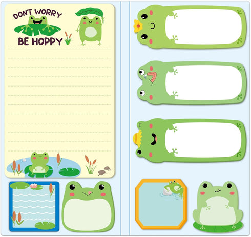 Frog Sticky Notes Set, Cute Sticky Notepads with 240 Sheets for Kids Office School Friends Holiday Gifts