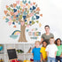 Classroom Tree Bulletin Board Decorations - Boho Heart Tree Paper Cutouts for School Decor