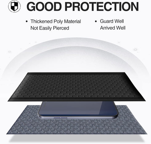UCGOU Bubble Mailers, 4x8 Inch Black, 50 Pack, Opaque Self Seal Adhesive Waterproof Bags