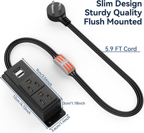 Kungfuking Gun Safe Accessory Electrical Power Outlet Kit, Hidden Outlet Gun Cabinet Accessories with USB, Mountable