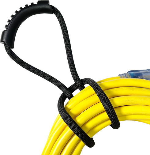 Loop-It Storage Straps by Wrap-It Storage - 18-inch Black (3-Pack) - Extension Cord Organizer for Home, Garage, RV