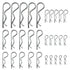 Jongdari Cotter Pins, 30 Pcs Heavy Duty Zinc Plated Spring Fastener Assortment Kit, Multiple Sizes M1.6 - M3.5, Silver