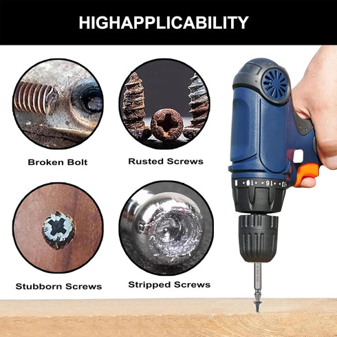 6 SetProfessional Greywolf pcs Damaged Screw Extractor Grade Broken Bolt & Stripped Screw Remover Kit with CaseHardened