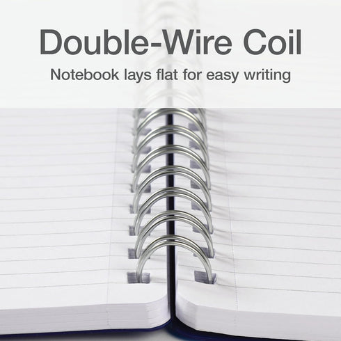 Oxford Poly Spiral Notebooks, 4 Pack, Small 5.7" x 8.5", Thick Poly Cover, White Paper, College Rule, 80 Sheets/160