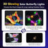 3D Glow-2-in-1 (4 Pack) Solar Butterfly Lights Outdoor-Color-Changing Wall & Ground-Butterfly Lights