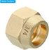 PATIKIL 3/4" Brass Flare Nut, 2 Pcs SAE 45 Degree Copper Flare Tube Fitting for Air Conditioner Water Gas Line