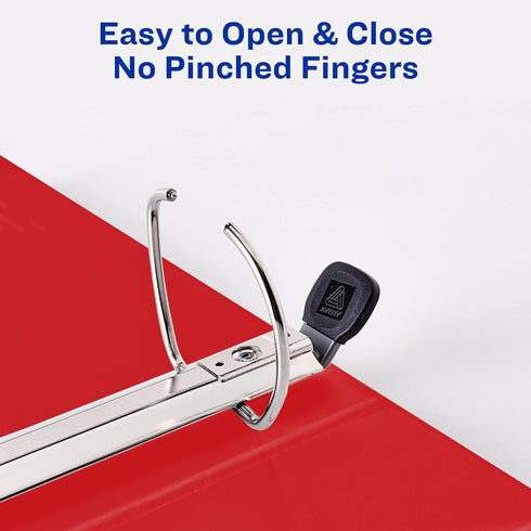 Avery Heavy-Duty View Binder, 3 Inch, 1 Red Binder, 3 Ring EZD Rings, 3.5 Inch Spine (79325)