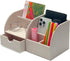 UnionBasic Multi-functional Leather Desk Organizer, Pen Holder for Business Card/Pen/Pencil/Mobile Phone Storage Box,