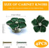 4 Pcs Flower Knobs Flower Handles Zinc Alloy Drawer Pull Handles Flower Shape Knobs Door Handle Inlaid Rhinestone