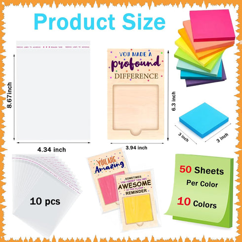 Employee Appreciation Gifts, Bulk Sticky Notes Holder, Thank You Gifts for Coworkers, Inspirational Christmas Gifts