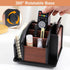 Coideal Remote Control Holder Caddy, Wooden Rotating Organizer, Large Spinning Wood Remote Holder for Living Room