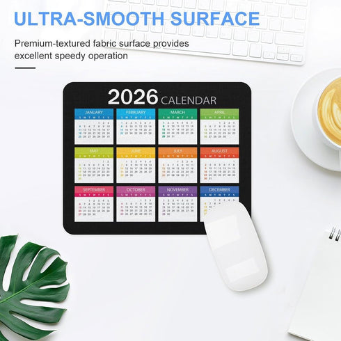 Akcdone 2026 (9.45x7.87 Mouse Pad Calendar,Computer Mouse Pads Calendars Non-Slip Rubber Desk Mat Mousepad Gaming