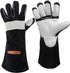 YESWELDER 16 Inches Leather Forge MIG Welding Gloves, 932?, Kevlar Stitching, Heat/Fire Resistant
