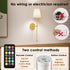 10000mAh 9 4 Bulbs, KIBTOY Battery Operated Wall Sconces, Rechargeable Wireless Wall Lights with Remote, RGB Colors